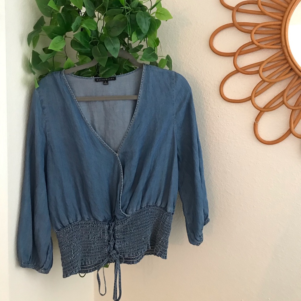 Denim Blouse with waist details